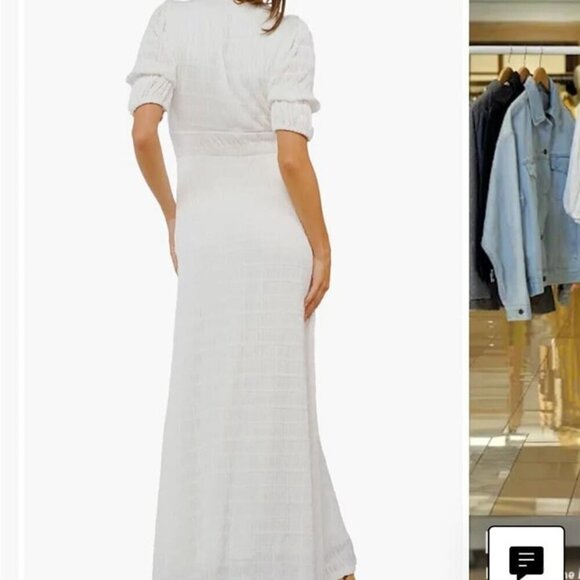 NWT CIEBON Madison Ruffle Shirred Maxi Dress SZ M - Picture 3 of 12